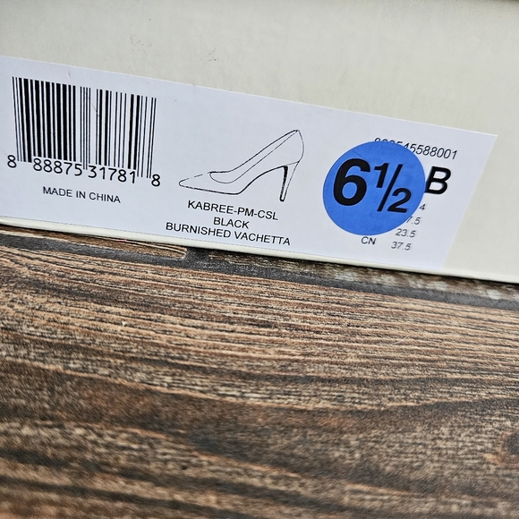 Ralph Lauren  Black Leather pumps stilleto heel vachetta 6.5B tortoise - Picture 7 of 14